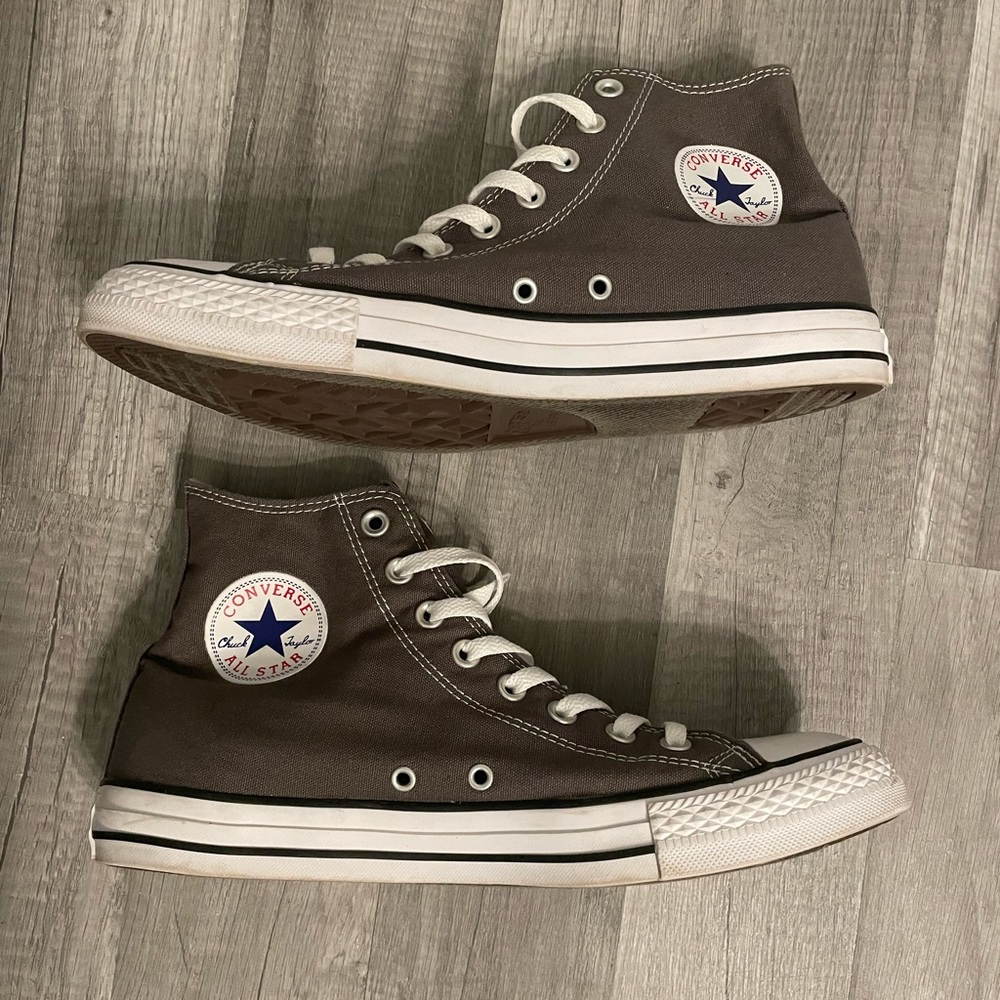 Gray Converse high tops M9.5 / W11.5